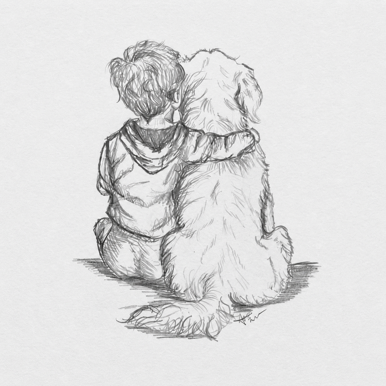 A Boy's Best Friend — Graphite by Ayala Levy