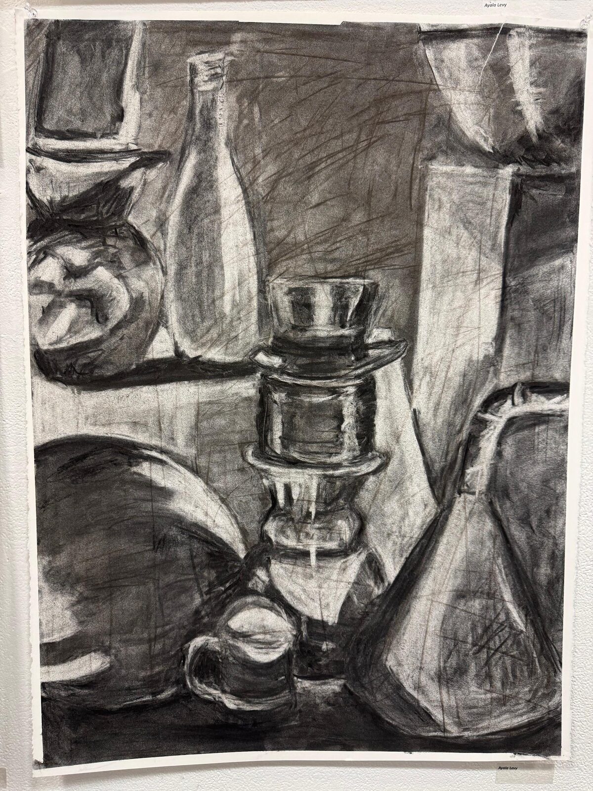 Bottles & vessels — Charcoal by Ayala Levy