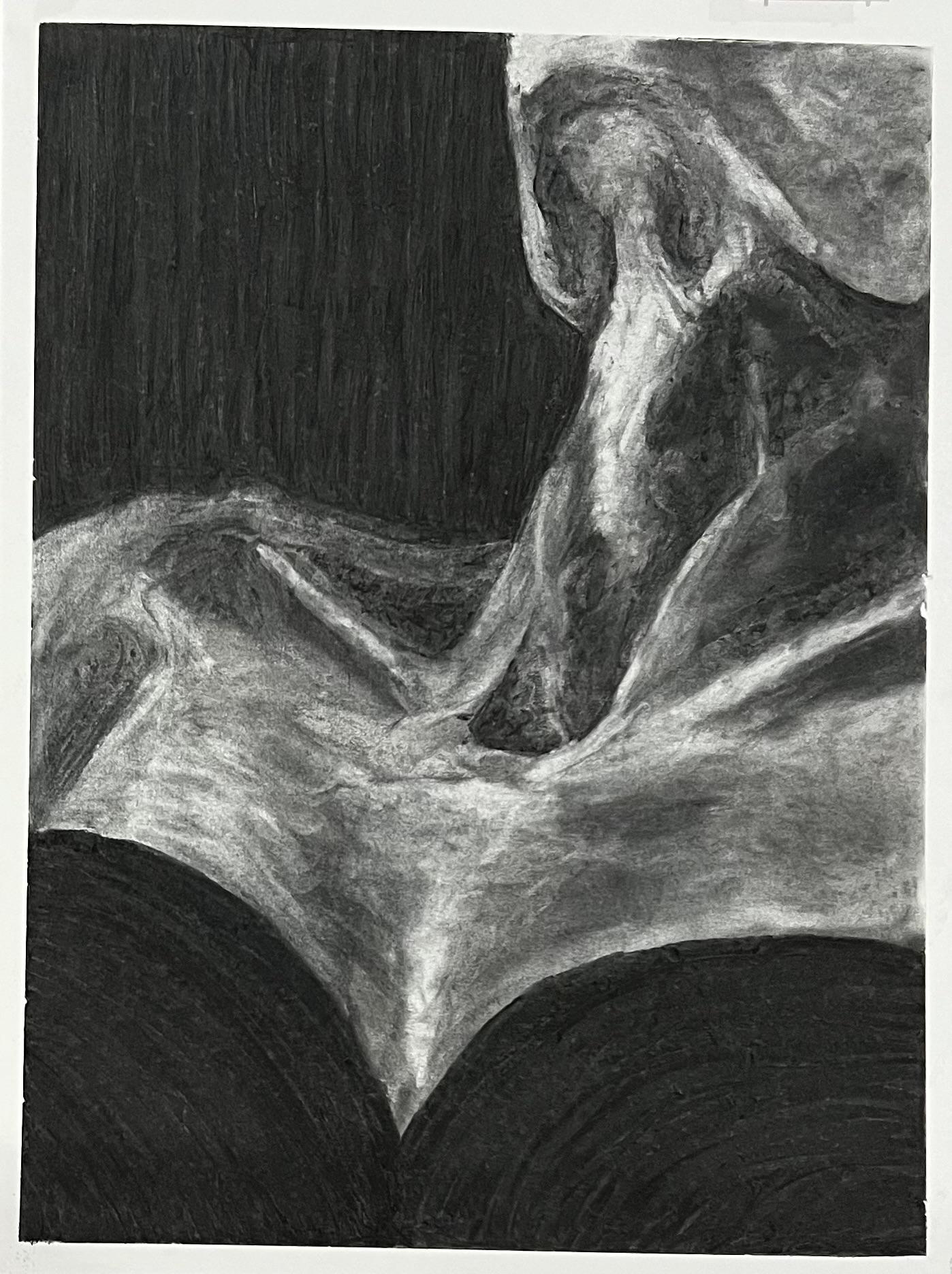 Collarbone Study — Charcoal by Ayala Levy