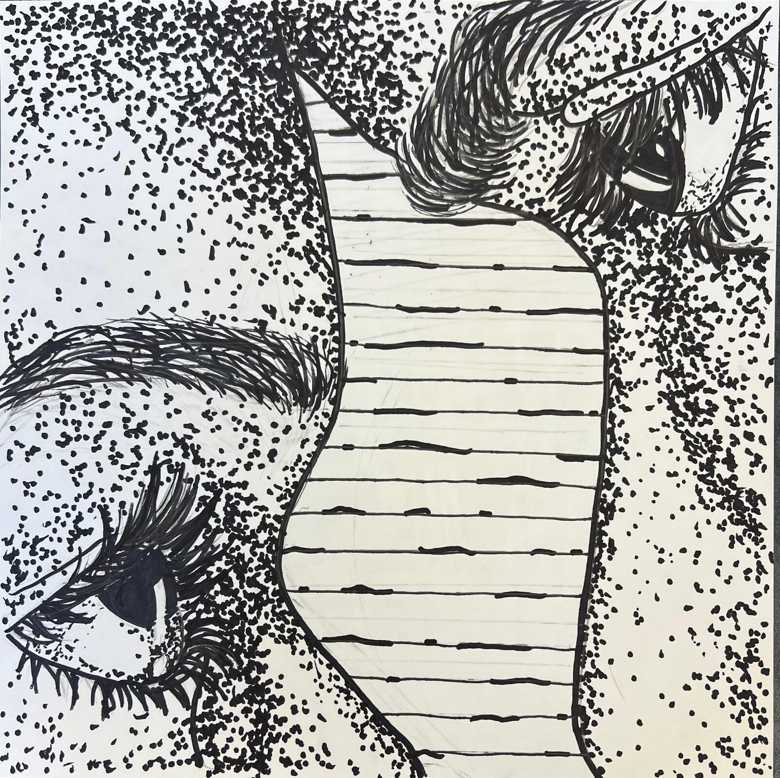 Dynamic Equilibrium — Ink on paper by Ayala Levy