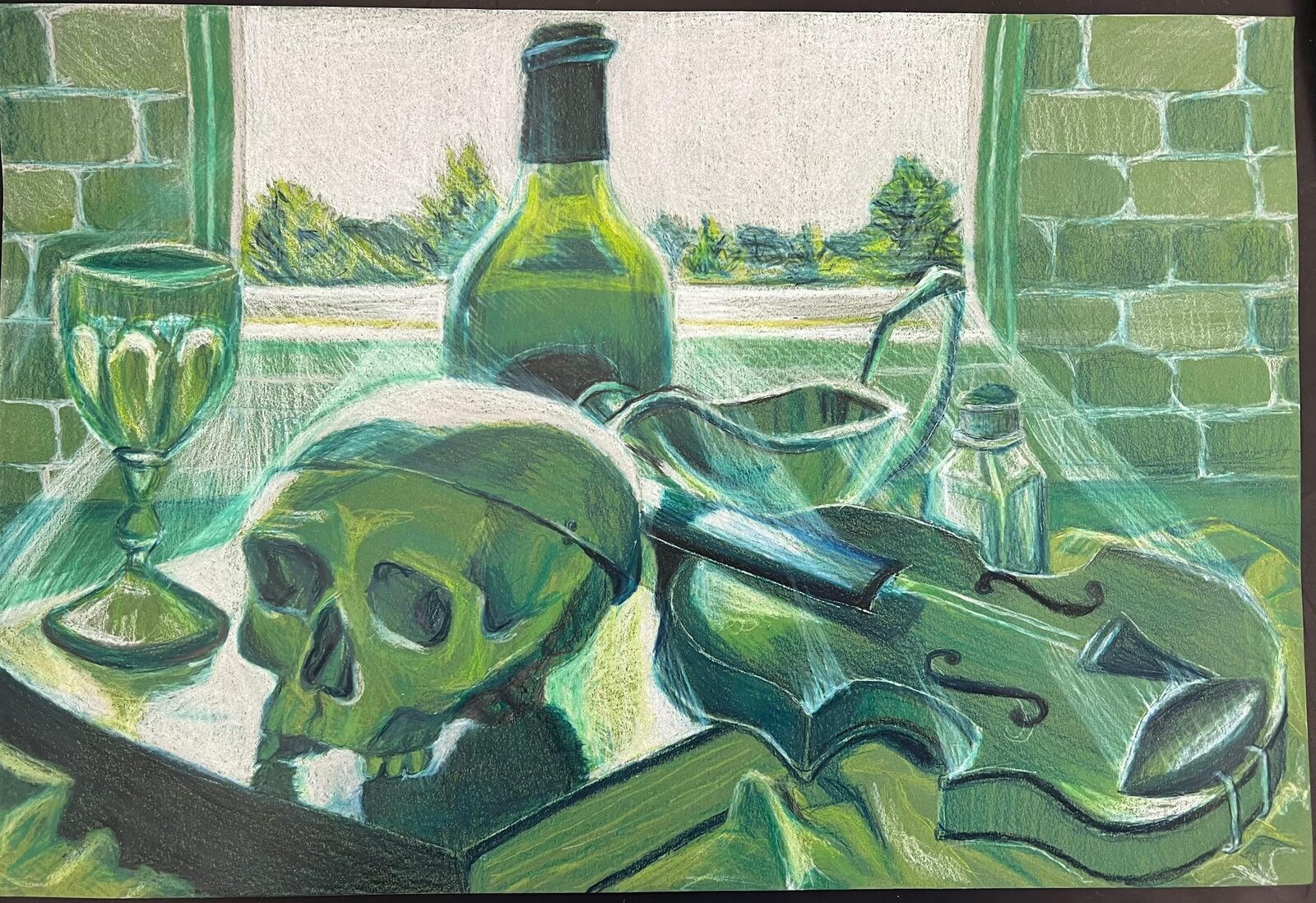 Momento Viridis — Colored pencil by Ayala Levy